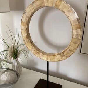 DECORATIVE RING MOSAIC mounted on WOOD STAND